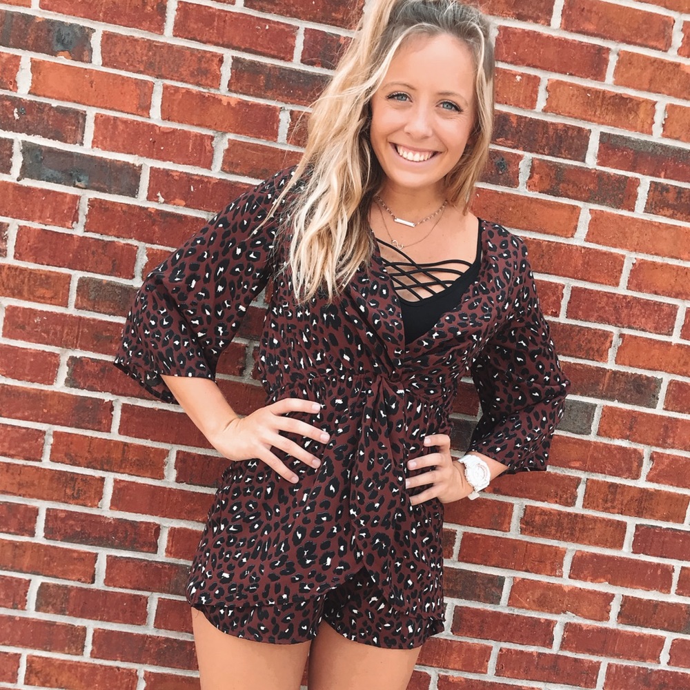 Leopard print romper